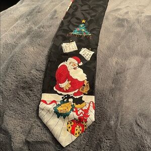 Holiday Santa Tie with Christmas Design